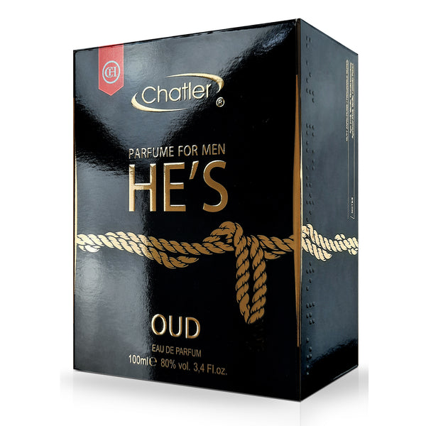 CHATLER HE'S OUD 100ML Eau De Parfum (UNISEX) Fragrance Wholesale