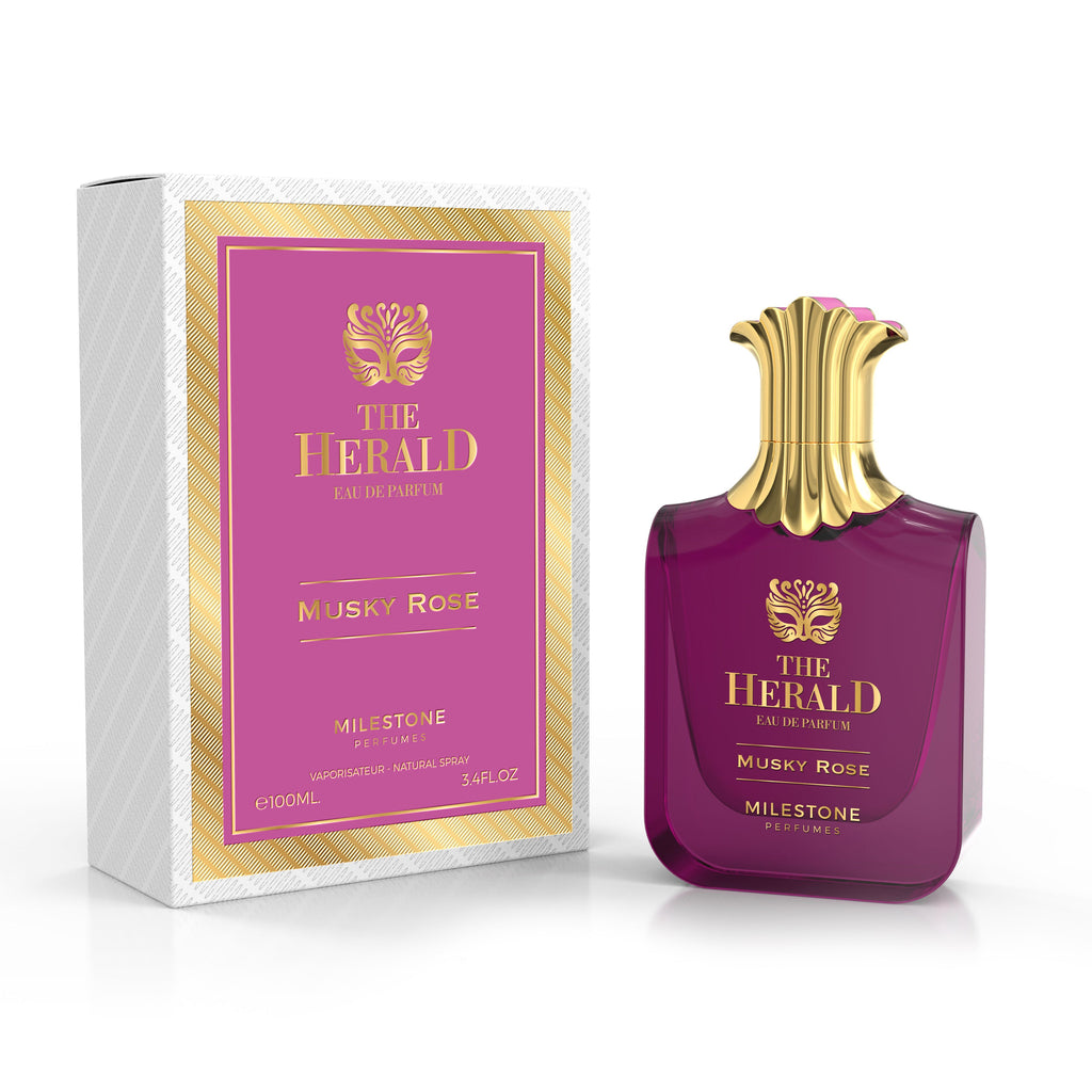 MILESTONE COLLECTION The Herald Musky Rose 100ML EDP  3x PACK