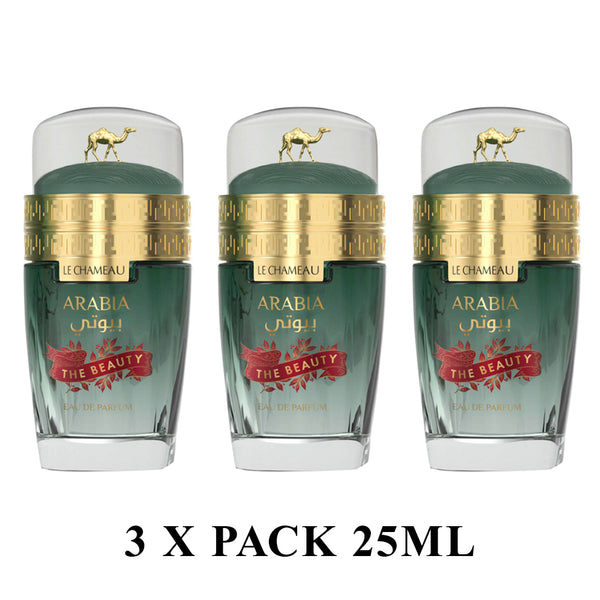 Arabia The Beauty 25 ML EDP – 3-Pack By Le Chameau – Fragrance Wholesale