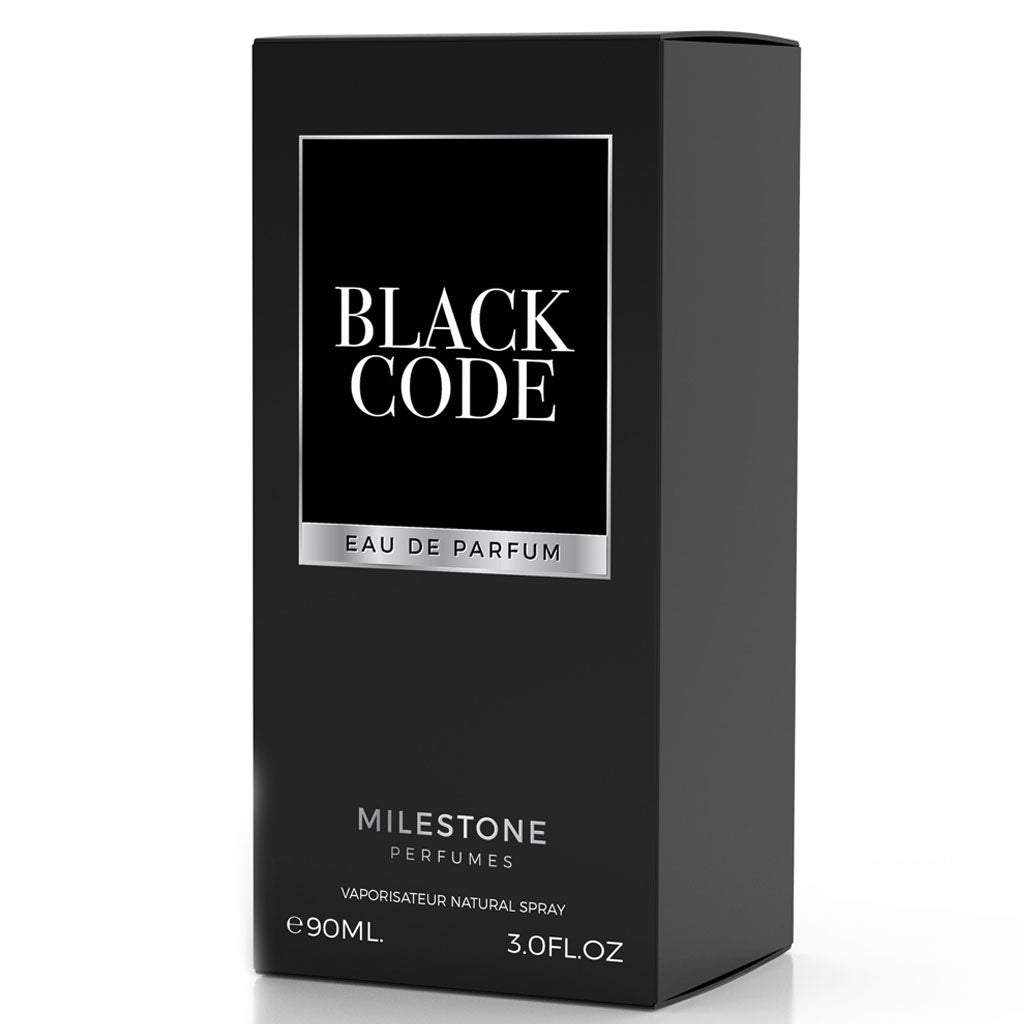 MILESTONE Black Code Pour Homme 90ML EDP Fragrance Wholesale