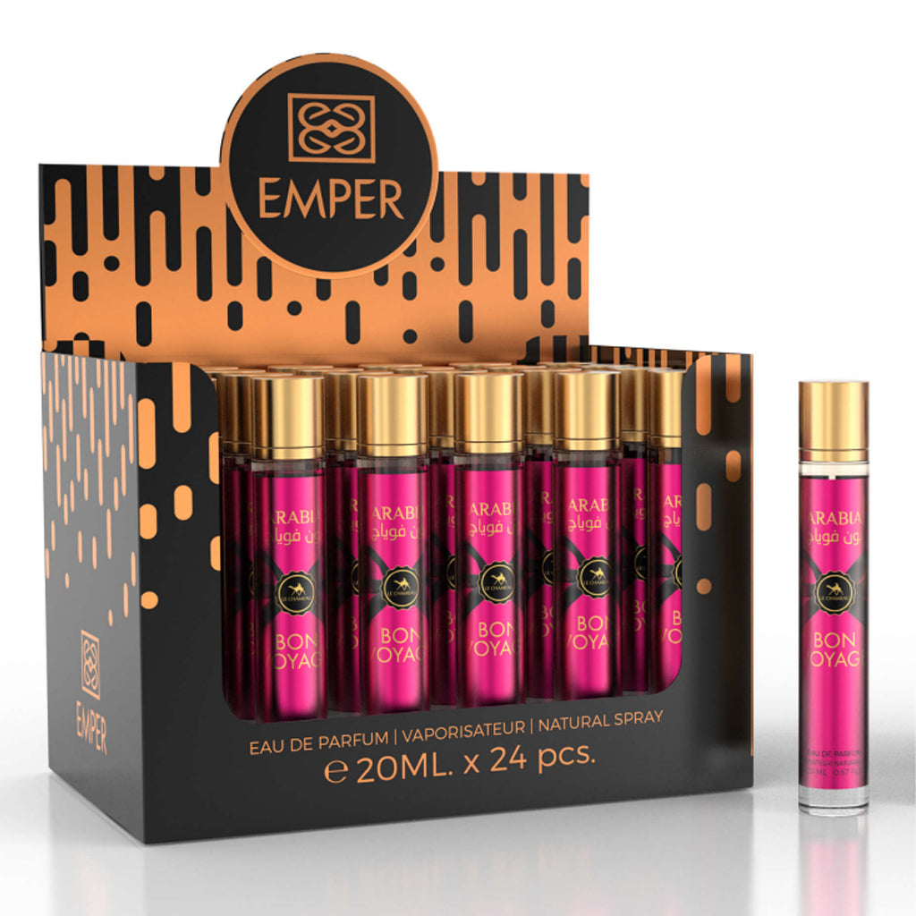LE CHAMEAU Arabia Bon Voyage Eau De Parfum 23x 20ml Plus 1 Free Tester
