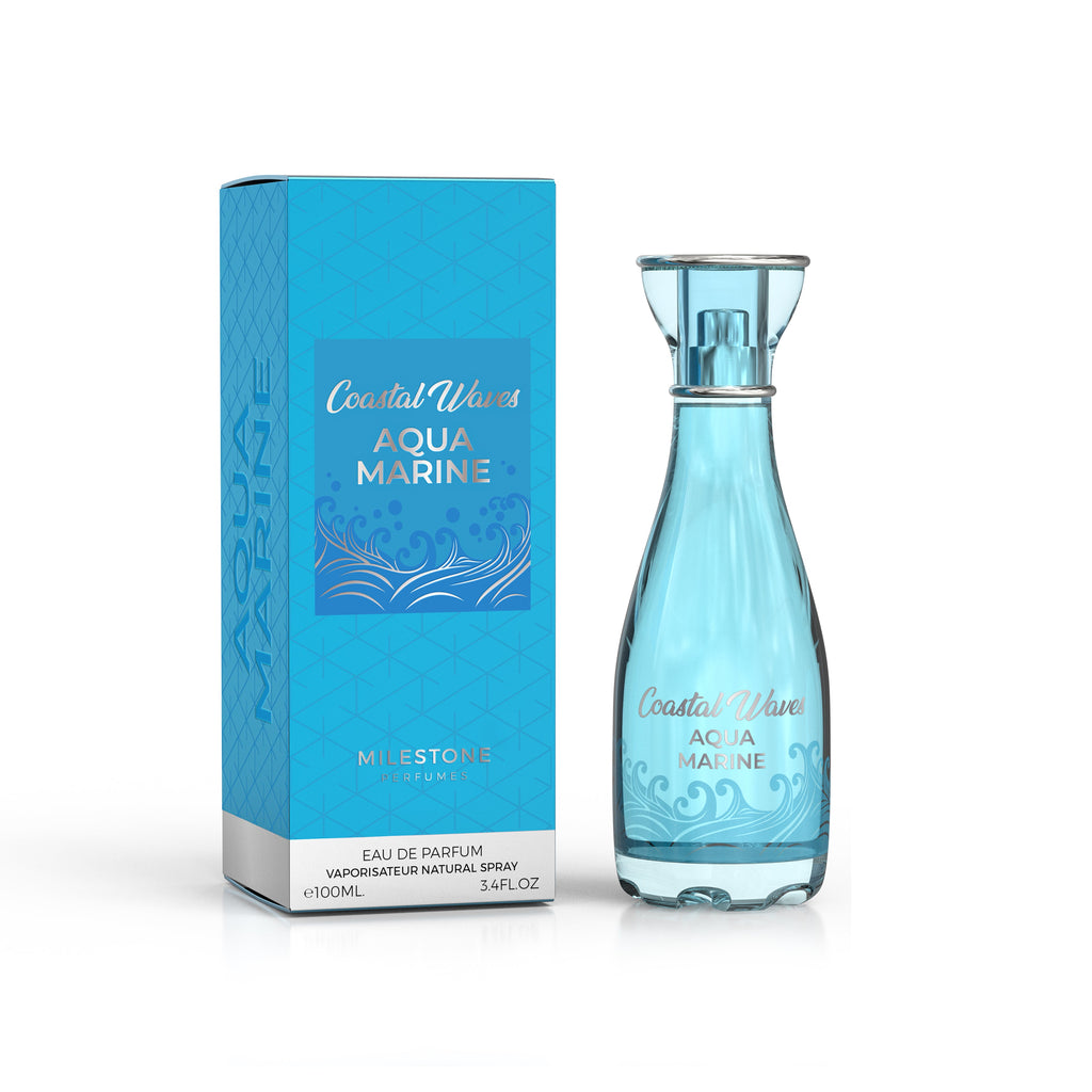 MILESTONE COLLECTION COASTAL WAVES AQUA MARINE 100ML Eau De Parfum 3X Pack