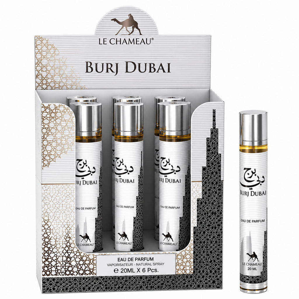 LE CHAMEAU Burj Dubai Eau De Parfum 5x 20ml Plus 1 Free Tester