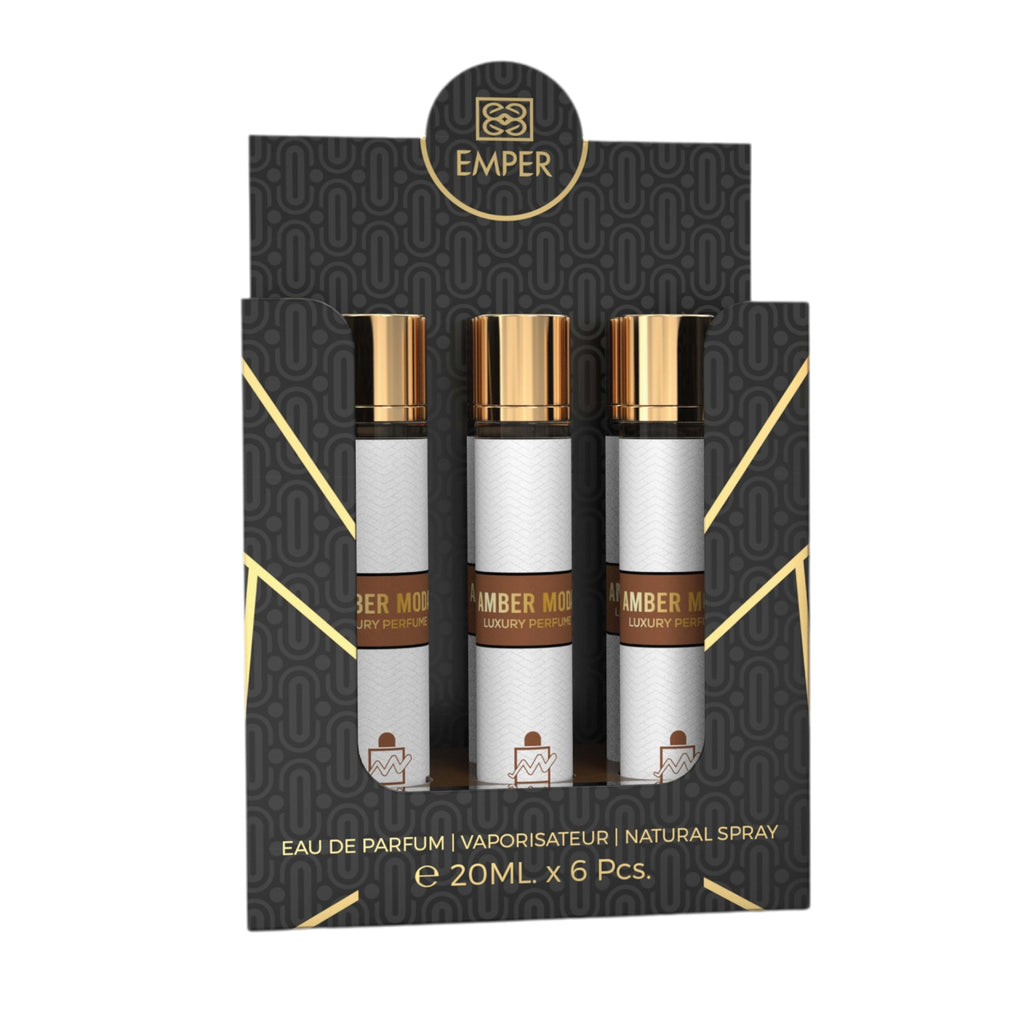 MILESTONE AMBER MODA Eau De Parfum 5x 20ml Plus 1 Free Tester