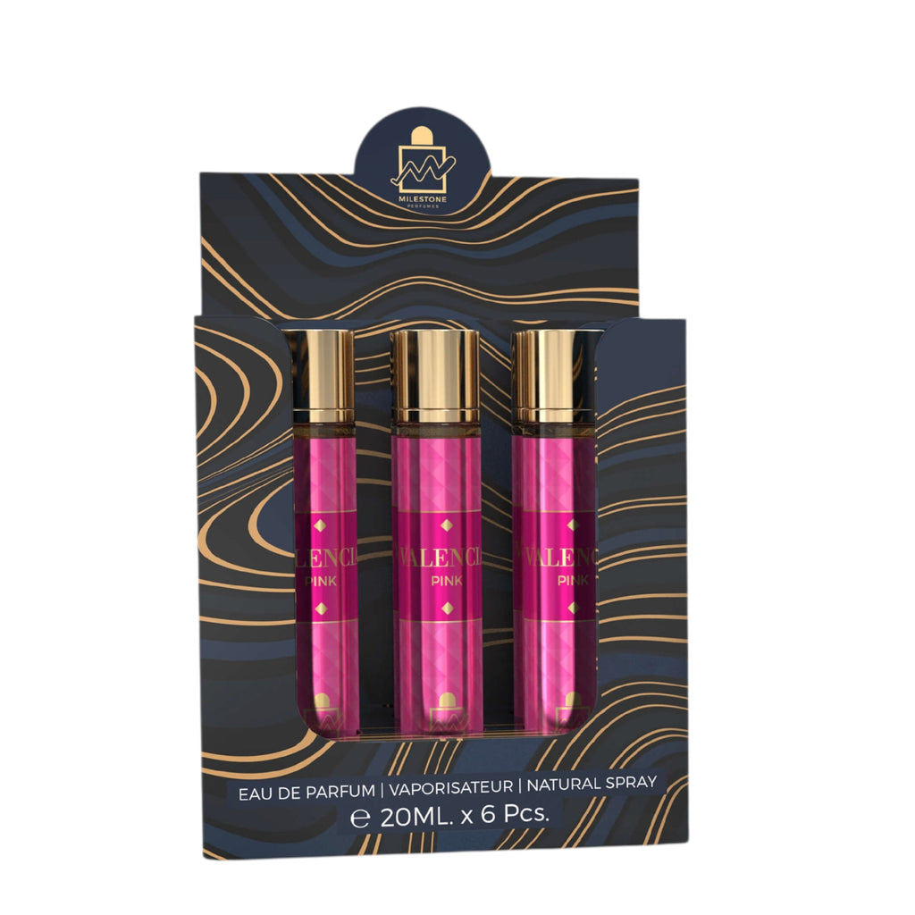 MILESTONE VALENCIA PINK Eau De Parfum 5x 20ml Plus 1 Free Tester